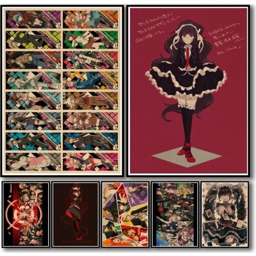 WTQ Danganronpa Anime Posters Canvas Painting Retro Poster Wall Decor Wall Art Picture Room Decor Home Decor