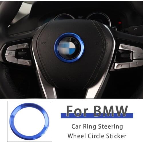 Aluminum Alloy Car Ring Steering Wheel Circle Sticker For BMW E46 E90 E60 E39 F30 F10 E36 F20 E92 G30 X5 E53 E83 X6 Accessories