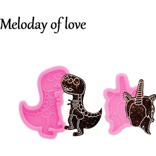 Shiny Puzzle molds for keychain DIY epoxy model resin key keychains moulds silicone custom keychain mold DY0137