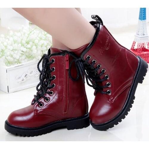 Boys Girls Boots Fashion Childrens Winter Boots Shoes Waterproof warm Boot Ankle For Kids Female Snow Fur Black Cotton