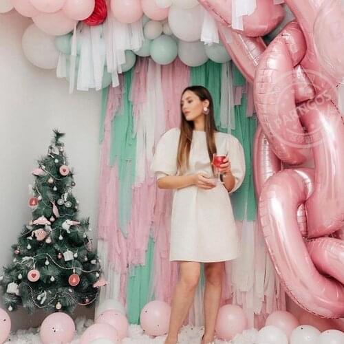 5/10pcs 40'' Giant Pink Number Foil Balloons 80s 90s Party Decorations Hip Pop Theme Backdrop Wedding Birthday Party Baby Shower