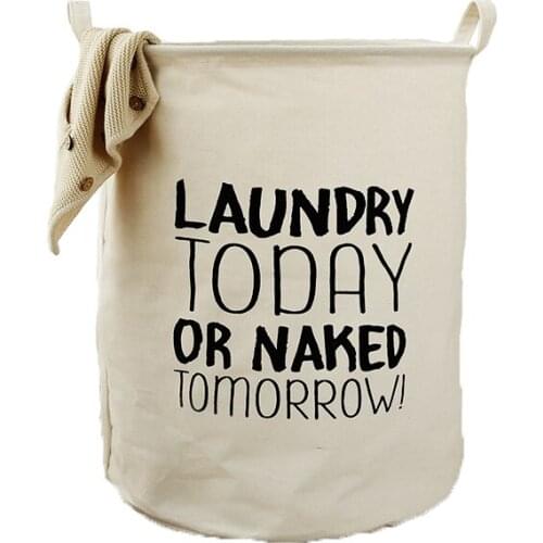 5PCS / LOT Creative Letter Print Laundry Basket Bin for Bathroom Folding Organizer Dirty Clothes Hamper