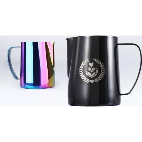 Coffee Garland Cup 304 Stainless Steel Electroplated Pointed Mouth Ltalian Milk Garland Cup Milk Froth Cup