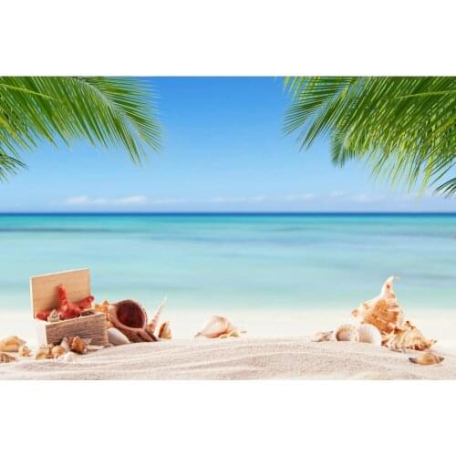 Summer Holiday Seaside Beach View Photography Backgrounds Customized Baby Child Photographic Backdrops For Home Photo Studio