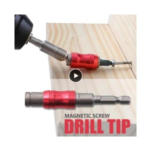 Magnetic Screwdriver Bit Holder Adjustable 20° Screw Driver Rod 1/4 Hex Shank Screw Locking Bit For Electric Screwdriver Drill