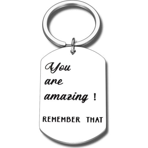 You are amazimg Motivational Keychain Gift for Women Men Teen Girls Boys Friend Birthday Graduation Present for Him Her
