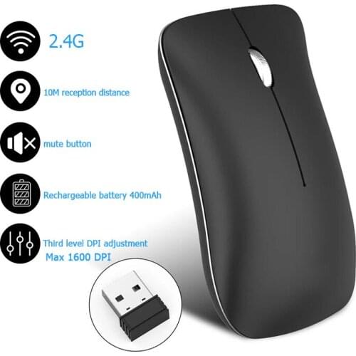 T27 2.4Ghz Wireless Mouse 1600DPI Ergonomic Rechargeable Mice 1600 DPI Optional For Mac Laptop PC Computer
