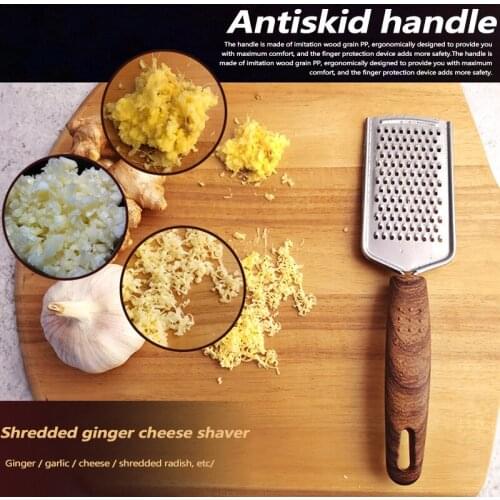 Stainless Steel Baking Set Pizza Cutter Triangular Shovel Grater with Wood Grain Color Handle for Kitchen Supplies GQ