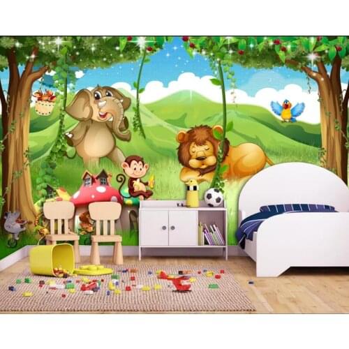 Bacal Custom wallpaper for children Animal Animation 3D modern murals for living room sofa childrens room 3d wall paper mural