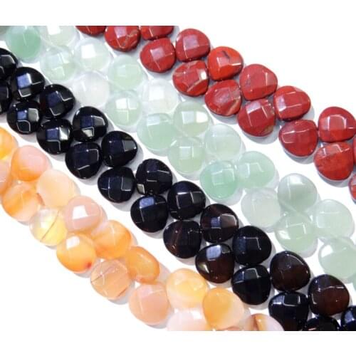 13 * 13mm natural tiger eye agates turquoises Teardrop shape faceted stone beads accessories jewelry DIY bracelet 27pcs