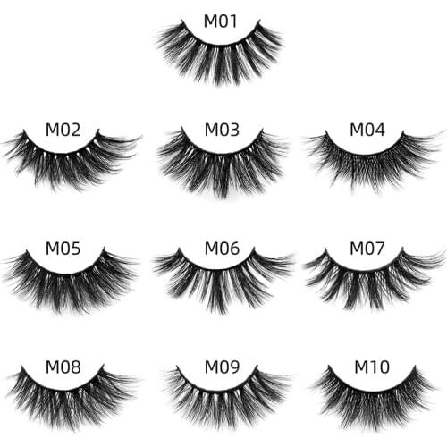 NEW Mink Lashes Wholesale 10Pcs 3D Mink Eyelashes Natural False Eyelashes Wispy Lashes Makeup Fluffy Lashes In Bulk