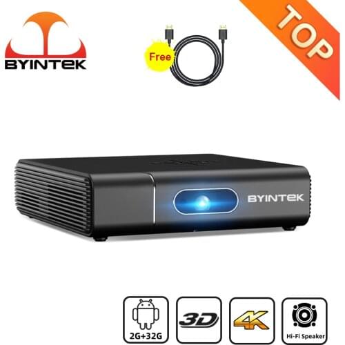 BYINTEK U30 Pro 1080P 2K 3D 4K Android Smart TV Wifi Portable Home LED DLP Mini Projector Beamer For PC SmartPhone