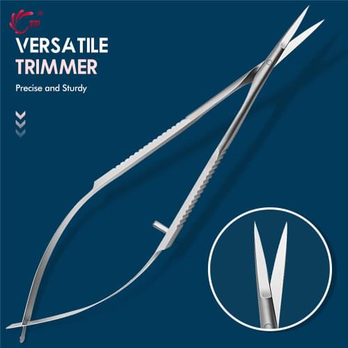 Professional Cuticle Scissors Eye Brow Squeeze Dead Skin Straight Cuticle Scissor Cutter Open Eye Microscissors Manicure Tools