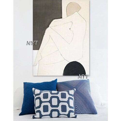 100% hand-painted abstract body lines bedroom on canvas modern art painting living room without frame wall decoration