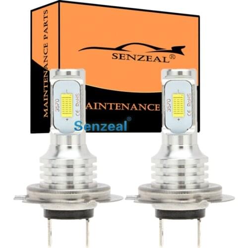 SENZEAL 2pcs Super Bright CSP 3570 H7 Car Fog Light Bulbs 72W Car Daytime Running Light 1000Lm 12-24V Led Auto Bulb LED Lamp DRL