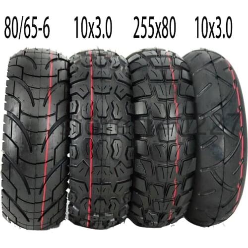 255x80 Tire Inner and Outer Tyre for Electric Scooter Zero 10x Dualtron KuGoo M4 Upgrade 10 Inch 10x3.0 80/65-6 Off Road Tire
