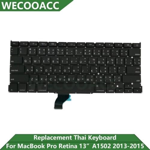 New Replacement A1502 Keyboard For Macbook Pro Retina 13" Thai Keyboard Late 2013 2014 2015 Years