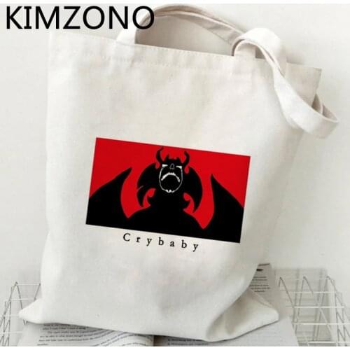 Devilman Crybaby shopping bag shopper grocery eco shopper handbag recycle bag bag tote sacola woven net sac toile