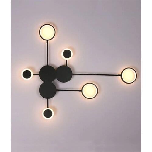 Modern creative LED 220 V wall lamp metal & PVC dimming lighting for living room bedroom aisle hotel room restaurant bar lights