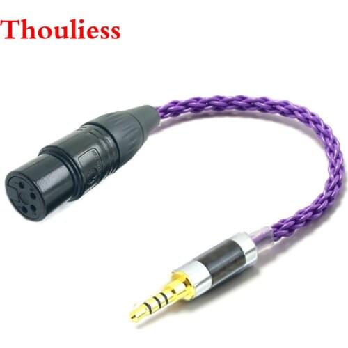 Thouliess Carbon Fiber 3.5mm TRRS Balanced Male to 4-Pin XLR Balanced Female Audio Adapter Cable 3.5mm to XLR Connector Cable