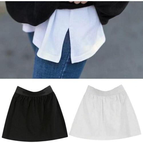 Unisex Fake Hem Shirt Extenders Mini Skirt Low Sweep Hoodie Clothes Accessory