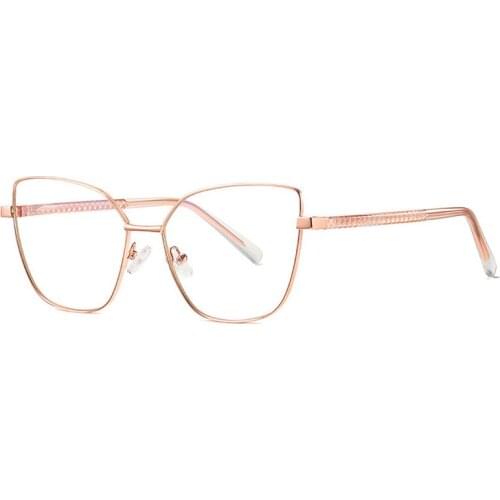 Veshion Anti-blue Light Cat Eye Metal Glasses Frames Men Women Optical Fashion Computer Glasses