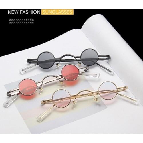 Vintage Hip Hop Metal Sun Glasses For Women Luxury Designer Gafas Round Eyeglasses Men Shades Vintage Retro Sunglasses CM3436