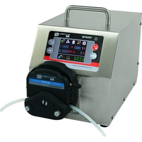 WT600F YZ15 Head Big High Flow Industrial Lab Intelligent Dispensing Peristaltic Dosing liquid Pumps 0.06 to 1700 ml/min