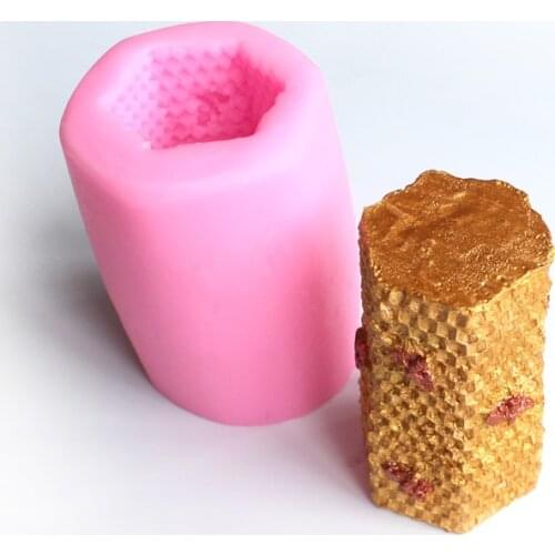 Honeycomb Pillar Silicone Mould DIY Fondant Mould Chocolate Fudge Dry Pez Mould Soap Candle Mould