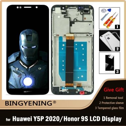Original For Honor 9S DUA-LX9 LCD Display Screen Touch Digitizer Assembly For 5.45‘’ Huawei Y5P 2020 DRA-LX9 With Frame Replace