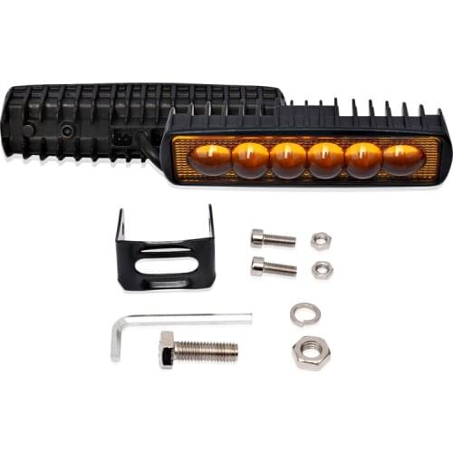 1PC 12V 18W LED Bar Work Light Off Road Car Lights Barra Offroad 4x4 Auto Accessories 3000K Yellow 6000K White