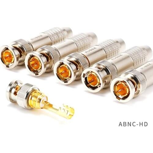 1Pcs BNC connector monitoring plug copper core camera video cable 3G-SDI connector Q9 welding plug HD cable