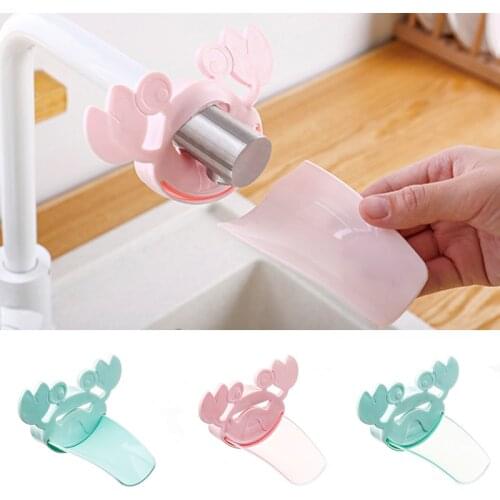 1Pcs PVC Faucet Extender for Baby Washing Hand Solid Color Multipurpose Baby Children Washing Hand Water Faucet Extension