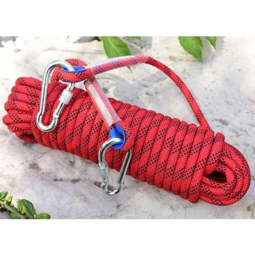 10/12mm 20M Camping Climbing Rope Paracord Hiking Rescue Rope Emergency Survival Parachute Safety Cord Lanyard Outdoor Tool
