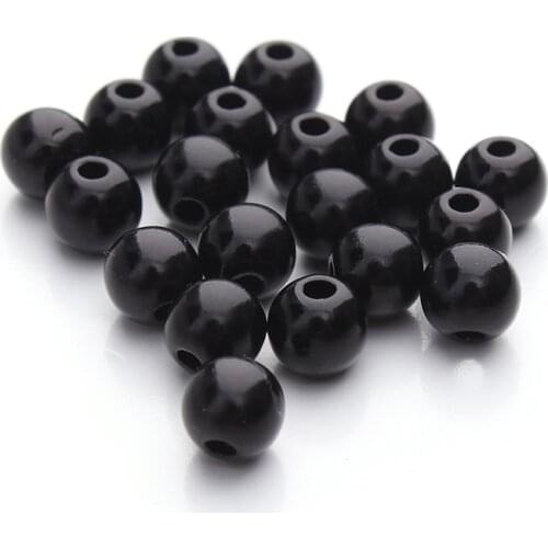 100pcs/bag Colored ABS Imitation Pearl Beads 8MM Round Plastic Acrylic Spacer Bead for DIY Jewelry Making Findings With Hole