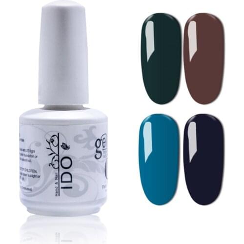 12 Pcs Lot Grey Color Series Nail Lacquer Led Lamp UV Nail Gel Varnish Semi Permanent Black Gel Nail Polish For Nail Design