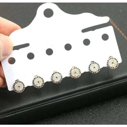 3pair/set Micro CZ Turkish Evil Eye Earrings For Women Stud Earrings Fashion Women Statement Earrings Lucky Jewelry Mujer Brinco