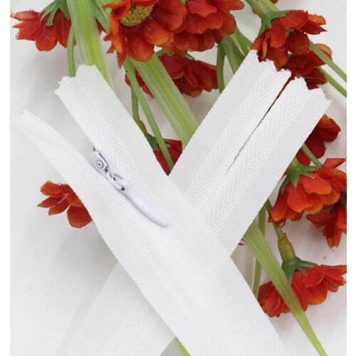 4 pieces Long 150cm 100cm 1meter 1.5meter White Invisible Zippers DIY Nylon Coil Zipper 3# Close-end Sewing Accessories