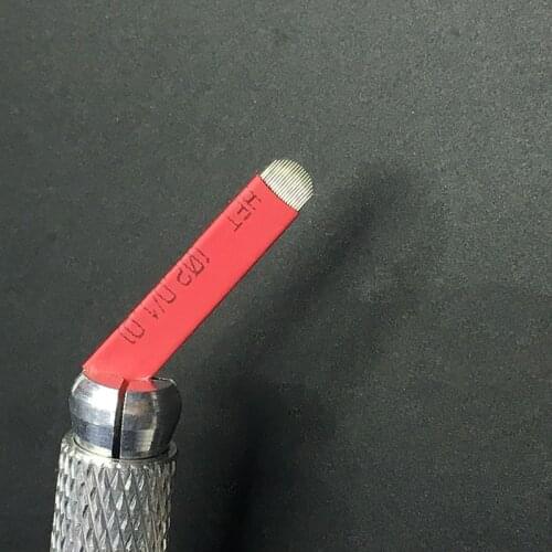 50pcs Lamina Microblading Needles 0.18mm 18 pins U Shape Blades Tattoo Needles For Permanent Microblading Embroidery Pen