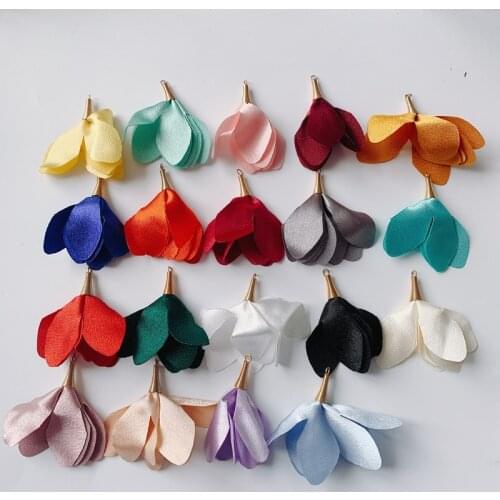 DIY jewelry accessories temperament fabric flower earrings pendant earrings jewelry accessories materials