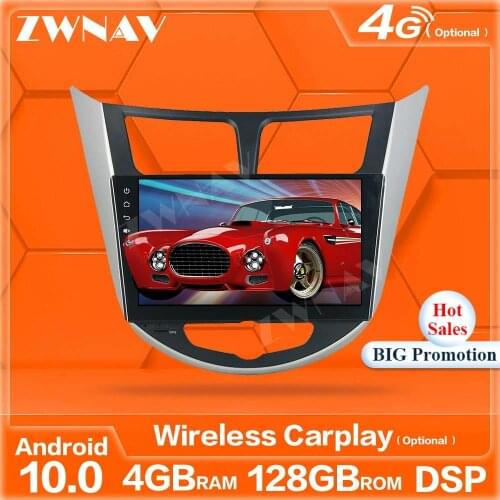 Carplay 4+128 Android Screen Multimedia Player For HYUNDAI VERNA ACCENT SOLARIS GPS Navigation Auto Audio Radio Stereo Head Unit
