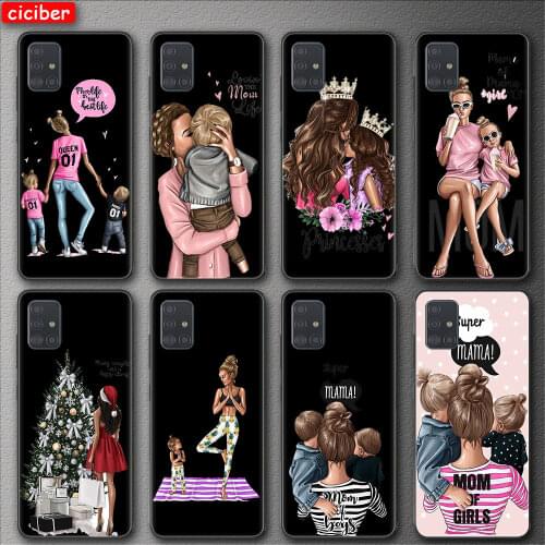 Super Mom Woman Baby For Samsung A51 S20 S21 S10 S9 S8 S7 Plus Ultra S10e A50 A71 A70 A20E A40 NOTE 20 10 9 8 Plus Soft TPU Case