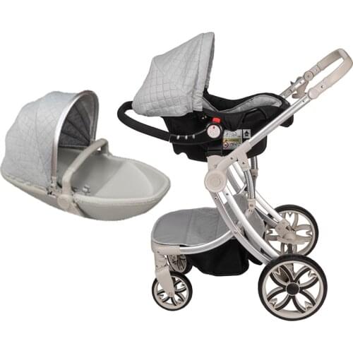 Wholesale European standard Egg baby pram 3 in 1 travel system portable black baby stroller made in china