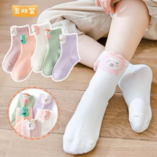 Spring Cotton Socks for kids boys Three-dimensional Rabbit lion cow Baby Girl Socks animal fashion Student Sports infant Socks