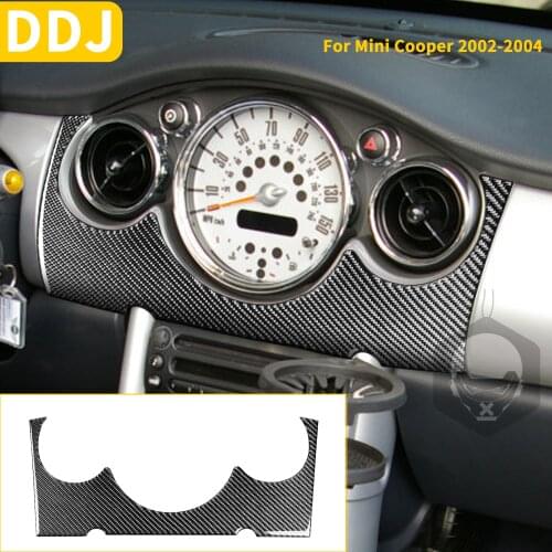 For Mini Cooper Hatch One R50 R53 2002 2003 2004 Speedometer Carbon Fiber Sticker Center Instrument Gauge Cluster Interior