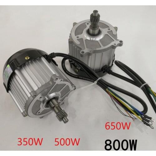 Electric three-wheeled or four-wheeled vehicle, permanent magnet DC brushless motor 350W 500W 650W 800W 48V