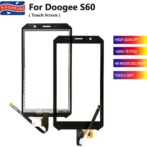 KOSPPLHZ 5.2" For Doogee S60 Touch Screen Digitizer Sensor Front Outer Glass Lens Mobile Touch Screen Glass