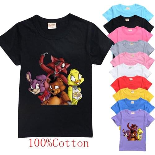 Summer Five Nights At Freddys t shirt For Children Boys Girls 3D Cartoon Printed Short Tee T-shirt Tshirt Kids Baby Clothes