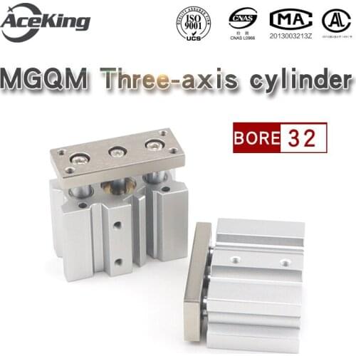 MGQM New thin cylinder with guide rod MGQL/MGQM32X25/30/40/50/75/100/125/150/200/250/300/400/500 MGQM32-25 MGQM32-30 MGQM32-50