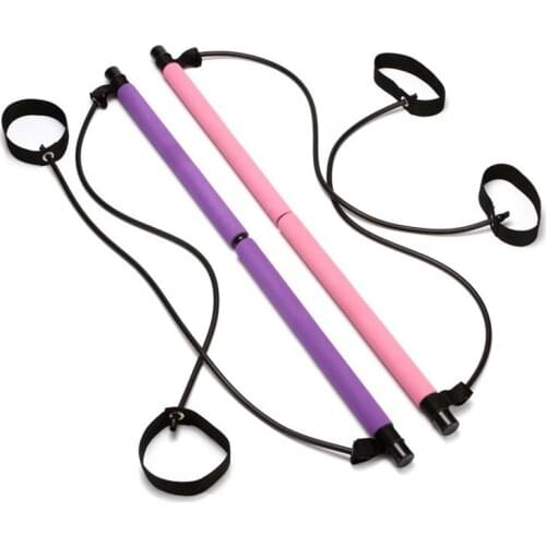Multi-Function Yoga Pull Rods Gym Fitness Gym Pilates Bar Kit With Resistance Band Muscle Chest Expandar Trainning